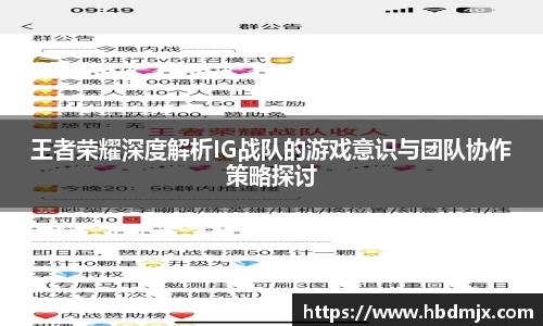 王者荣耀深度解析IG战队的游戏意识与团队协作策略探讨